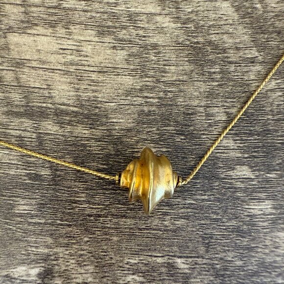 NWT Anne Klein Gold-Tone Necklace With Textured Beads & Lobster Clasp Closure - Picture 4 of 7